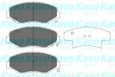 KAVO PARTS kbp2034 -  Комплект тормозных колодок, дисковый тормоз